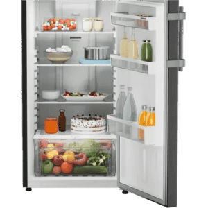LIEBHERR Double Door Refrigerator | 269 Litres  | 2 Star | Central Power Cooling | Black Steel | TCLbsB 2711