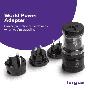 Targus World Power Travel Adapter | Black | APK01AP 52