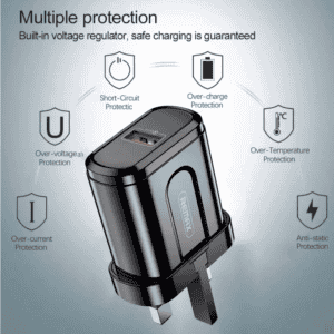 Remax RP-U16 Quick Charge 3.0A UK Plug Charger Adapter