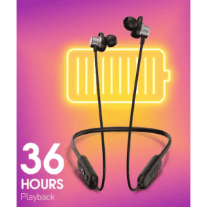 INFINITY by HARMAN Tranz N400 with 36 Hr Playtime | IPX5 Sweatproof Bluetooth Headset | Black