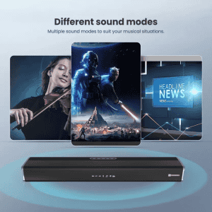 PORTRONICS | POR 1675 | SOUND SILK 5 WIRELESS SOUNDBAR 80W | BLACK