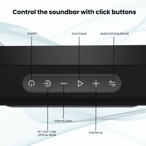 PORTRONICS | POR 1675 | SOUND SILK 5 WIRELESS SOUNDBAR 80W | BLACK