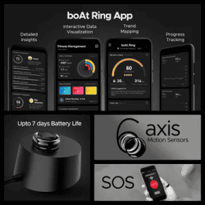 BOAT RING GEN 1 | SMART RING | 7 | CHARCOAL BLACK