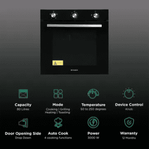 FABER | FBIO 80L 4F BK | IN BULT IN  MICROWAVE OVEN | BLACK