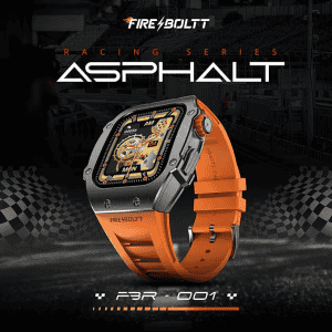 Fire-Boltt Asphalt Smart Watch | Gun Metal Orange | BSW176