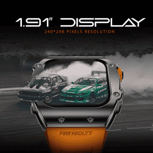Fire-Boltt Asphalt Smart Watch | Gun Metal Orange | BSW176