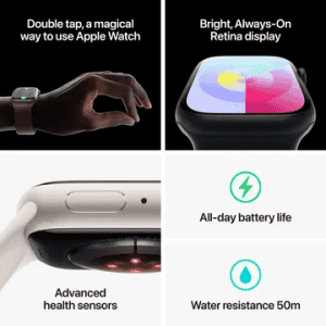 APPLE WATCH SERIES 9 | MRMJ3HN/A | 45MM | CEL SILVER ALUMINIUM WINTER BLUE SPORT LOOP
