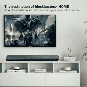 PORTRONICS SOUND SILK 7  | POR 1764 | 50W |WIRELESS SOUNDBAR | BLACK