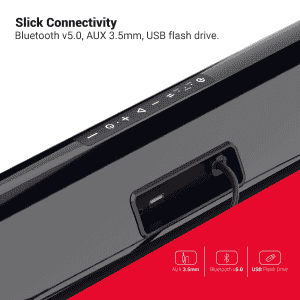 PORTRONICS SOUND SILK 7  | POR 1764 | 50W |WIRELESS SOUNDBAR | BLACK