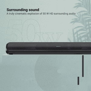 PORTRONICS SOUND SILK 7  | POR 1764 | 50W |WIRELESS SOUNDBAR | BLACK