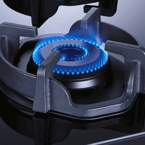 Elica | Hob |  4 Italian Burner Auto Ignition Glass Top with Direct Multi-Flame Brass Burner Gas Stove  | FLEXI HEXA 491 LOTUS IND HD BRASS