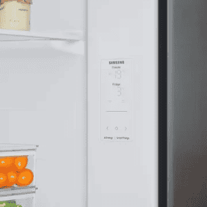 SAMSUNG | Refrigerator | 653 Litres | 3 Sta | Frost Free Side by Side Door Smart Wifi Twin Cooling Plus | Glam Deep Charcoal | RS76CB81A333HL