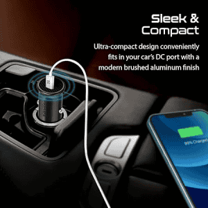 Promate 60W USB-C Car Charger | Bullet-PD60