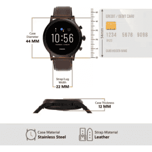FOSSIL The Carlyle HR Free Size Smartwatch | Strap Brown | FTW4026