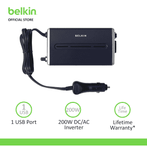 Belkin F5L071Ak 200W Ac Anywhere And With Usb Port For MP3 Players