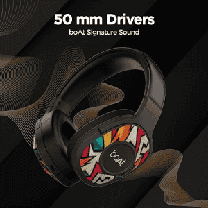 boAt Rockerz 550 Bluetooth Wireless Over Ear Headphones | Black Symphony