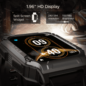 boAt Wave Force 2 Bluetooth Calling Smartwatch | 1.96 Inch | HD Display Smartwatch | Active Black