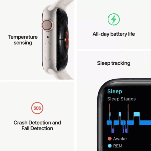 Apple Watch Series 8 | GPS | Cellular | Touchscreen | Red Strap | MNKA3HN/A