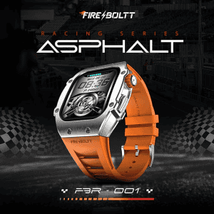 Fire-Boltt ASPHALT Newly Launched Racing Edition Smart Watch | Bluetooth Calling | Silver Orange | BSW176