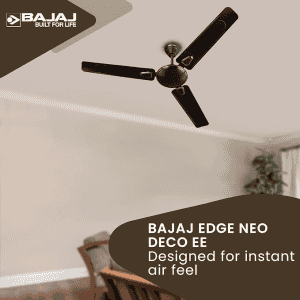 Bajaj Edge Hs Neo Deco Ee Ceiling Fans | 1200Mm | Choco Brown