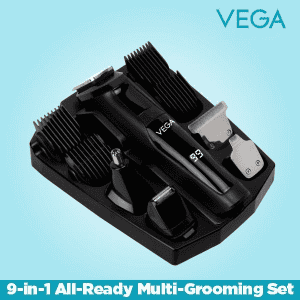 VEGA Men 9-in-1 Multi-Grooming Set with Beard/Hair Trimmer | Nose Trimmer & Body Groomer And Shaver | VHTH 21