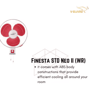 V-Guard Finesta STD Neo II | 400 mm | 3 Blade | Wall Fan | Red