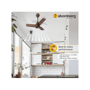 atomberg Renesa 600mm | BLDC | Remote | 5 star  | High Air  | LED | Matte Brown
