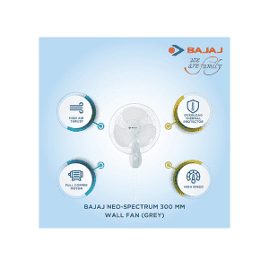 Bajaj Neo Spectrum | 300 mm | Wall Fan | Grey