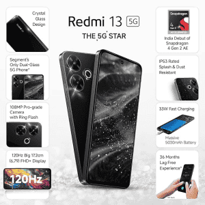 Redmi 13 5G | 8 GB | 128 GB | Black Diamond