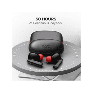 boAt Airdopes Ultra Plus | TWS in Ear Earbuds | 50 HRS Playback|  4-MIC ENx Technology | ASAP Charge | Active Black