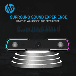 hp DHE-6002 Wired Speaker | 6 W | 3.5mm aux connectivity | Black