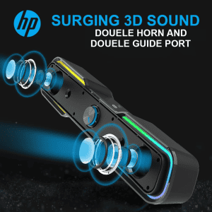 hp DHE-6002 Wired Speaker | 6 W | 3.5mm aux connectivity | Black