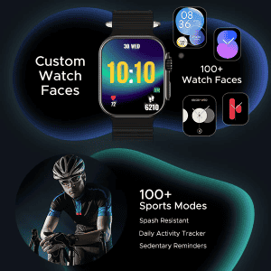 boAt Wave Glory Pro | 1.96 | Amoled | SpO2 | Active Black