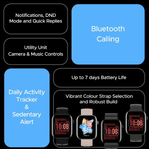 boAt Wave Astra 3 Smart Watch | 1.83 Inch | Flat Dial | Receive call | Active Black