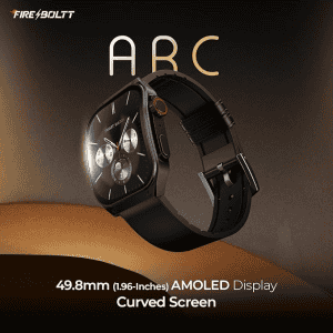 Fire Boltt ARC Smart Watch | 1.96 inch | AMOLED | Bluetooth | Black Leather | BSW186