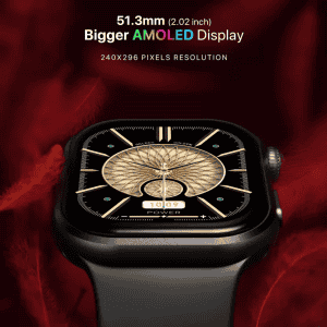 Fire Boltt Brillia Smartwatch | 51.3mm  | Largest Amoled | Bluetooth |  Champagne