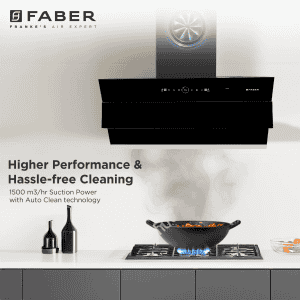 FABER Hood Comet | BLDC FL HC BK 90 |  Auto clean Chimney Auto Clean Wall Mounted Chimney