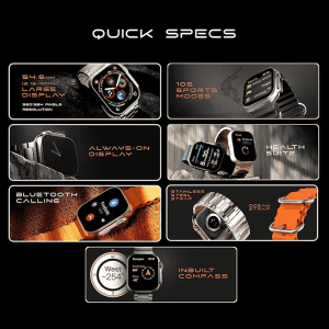 Fire Boltt Dapper | 2.15 inch | Bluetooth | Orange | BSW189