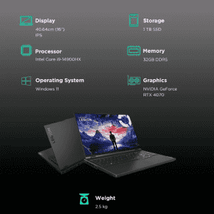 Lenovo Legion Pro 5i | Intel Core i9 14th Gen | 32GB | 1TB SSD | NVIDIA GeForce RTX 4070 | Onyx Grey | 83DF003PIN