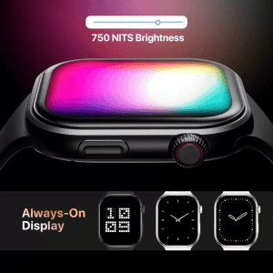 Fire Boltt Brillia Smartwatch | 51.3mm  | Largest Amoled | Bluetooth |  Champagne