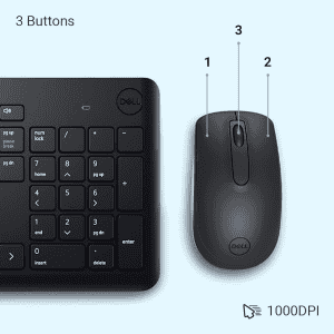 Dell Wireless USB Keyboard and Mouse Combo | Black  | KM3322W