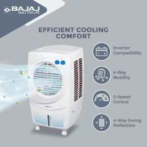 BAJAJ PMH 36 Torque Personal Air Cooler For Room  | 36 L  | White