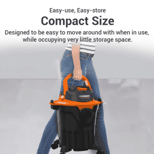 Eureka Forbes Wet And Dry Zeal Vacuum Cleaner | Black & Orange