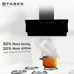 FABER Hood Comet | BLDC FL HC BK 90 |  Auto clean Chimney Auto Clean Wall Mounted Chimney
