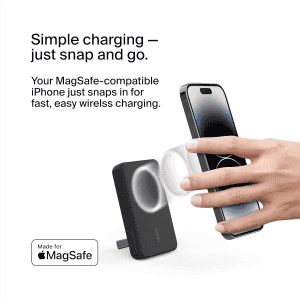 Belkin Boost Charge Magnetic MagSafe Wireless Power Bank | 5000 mAh  | Black | BPD004BTBK