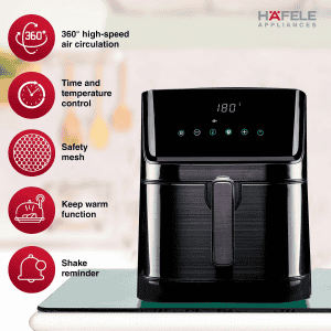 Hafele Noil Digital Air Fryer | 6.3 L Capacity | 1700W  | Black
