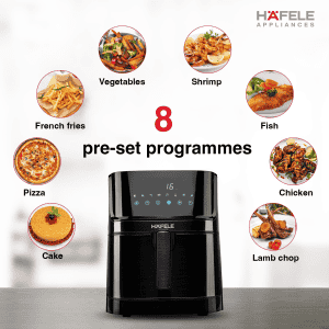 Hafele Noil Digital Air Fryer | 6.3 L Capacity | 1700W  | Black