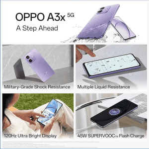 OPPO A3x 5G  | 4 GB RAM | 64 GB | starry purple