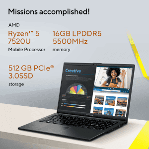 ASUS Vivobook Go 15 OLED Student Laptop | AMD Ryzen 5 7520U | 16GB | 512GB | AMD Radeon | FHD | E1504FAB-LK549WS