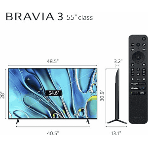 Sony Bravia 3 4K Ultra HD Smart LED Google TV | 139 cm (55 Inch) | K 55S30
